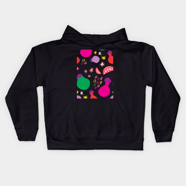 Family of Cute Fancy Fruits To Get Ready For Pink Summer Kids Hoodie by Mochabonk